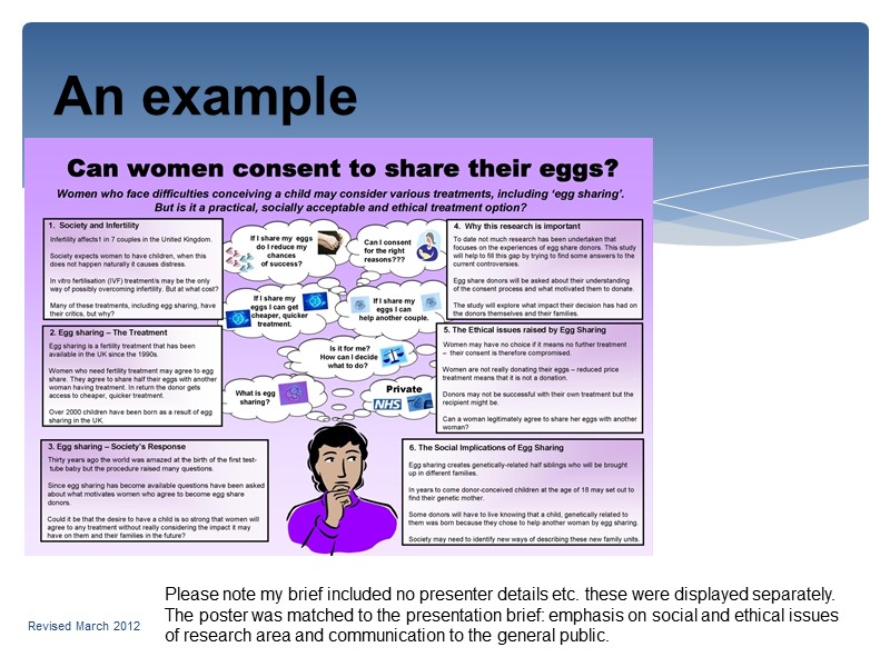 An example Revised March 2012 Please note my brief included no presenter details etc.